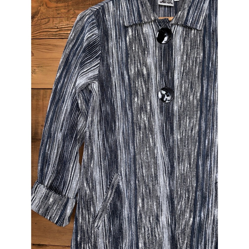 Parsley & Sage Jacket Womens Small Textured Knit Striped Button Front